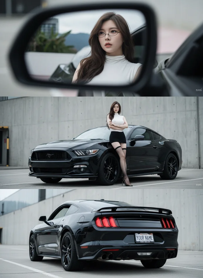 Escena Automotriz Urbana Nocturna